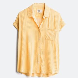 Cosmic blue love Ava button down blouse